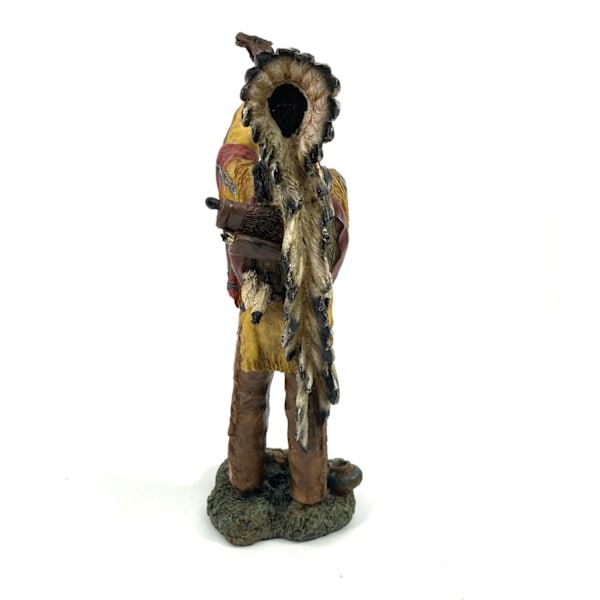 Native american with wooden stick Multicolor