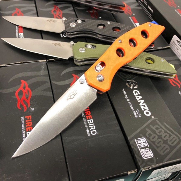 Ganzo - FB7621 sammenleggbar kniv orange