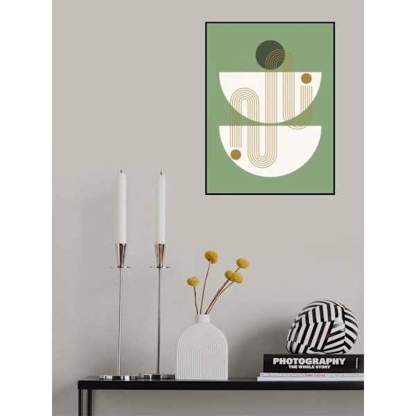 Mid Century In Sage Green MultiColor 21x30 cm
