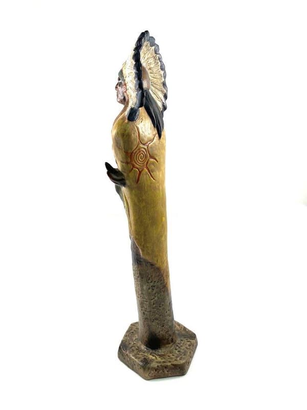 Native american with bull skull Brown