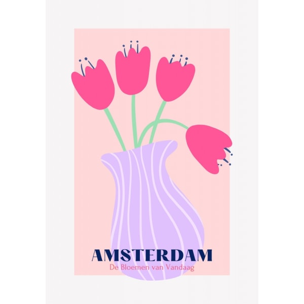 Amsterdam Tulipaner MultiColor 30x40 cm