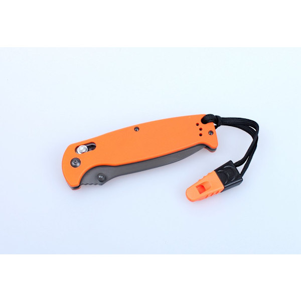 GANZO G7413 orange stonewashed with whistle - knife folding knife orange