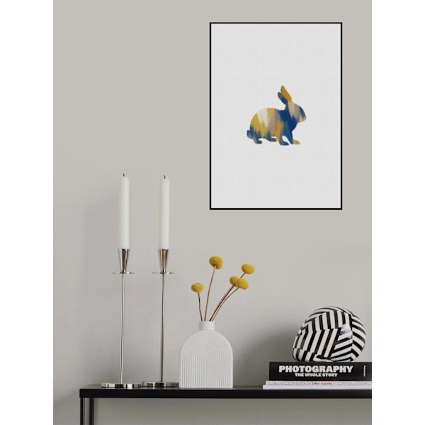Blue A Yellow Rabbit MultiColor 50x70 cm