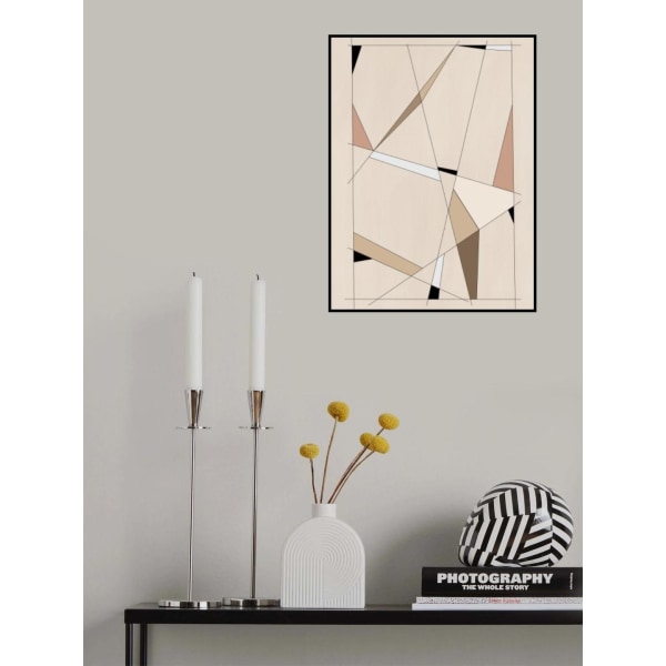 Geometric Beige Art No.1 MultiColor 50x70 cm