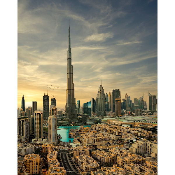 Downtown Sunset View MultiColor 70x100 cm