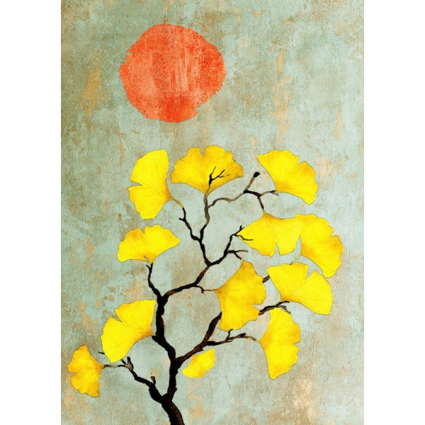 Ginko Biloba And Sun MultiColor 30x40 cm