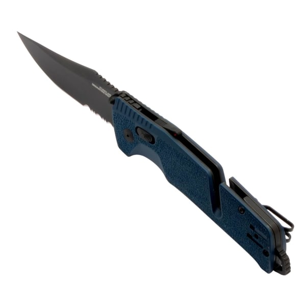 SOG - 11-12-10-41 - Trident AT - Taittuva veitsi - Sininen hammastettu Blue
