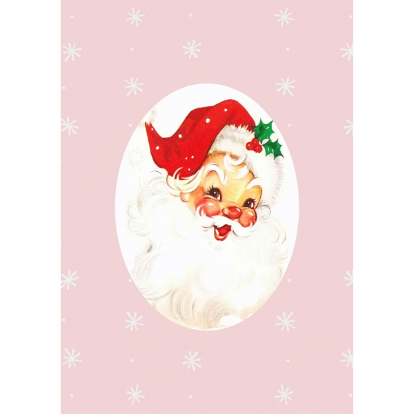 Pink Santa Claus Father Christmas MultiColor 30x40 cm