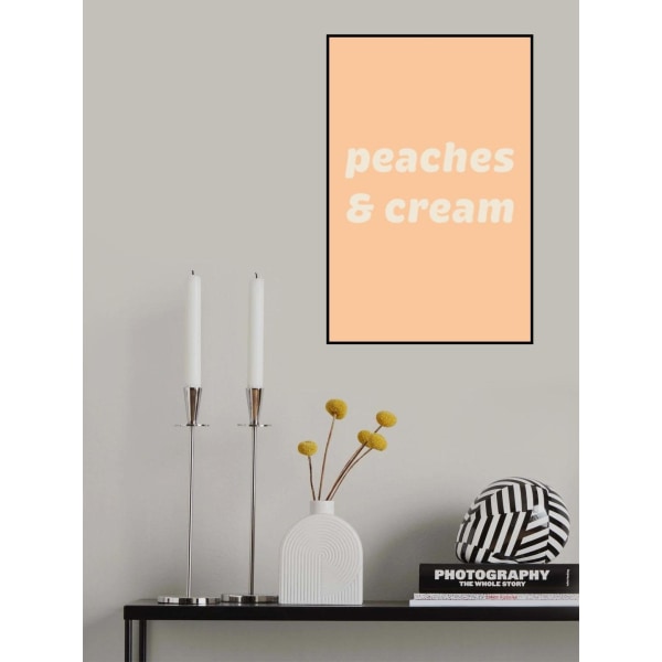 Peaches Cream Text Poster MultiColor 70x100 cm