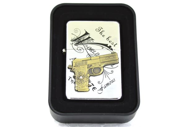 Benzin/olie lighter - Gentelo - Freedom Silver 1