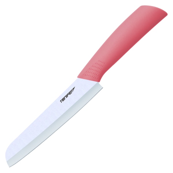 Tonife Zirconia Ceramic Kitchen Knife - 6" Bread knife Rosa