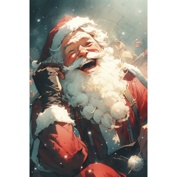 Laughing Santa MultiColor 50x70 cm