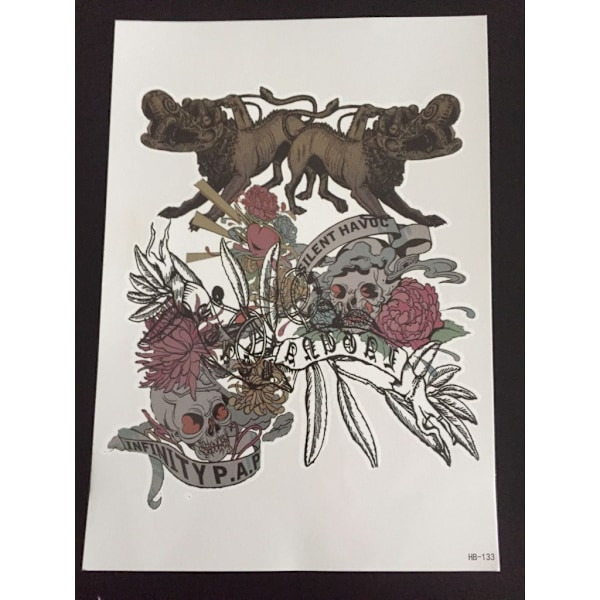 Tillfällig Tatuering 21 x 15cm - silent havoc