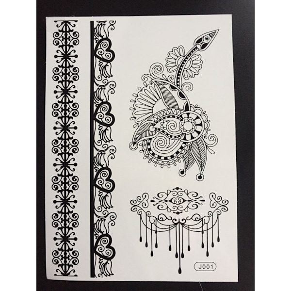 Tillfällig Tatuering 21 x 15cm - armband mönster