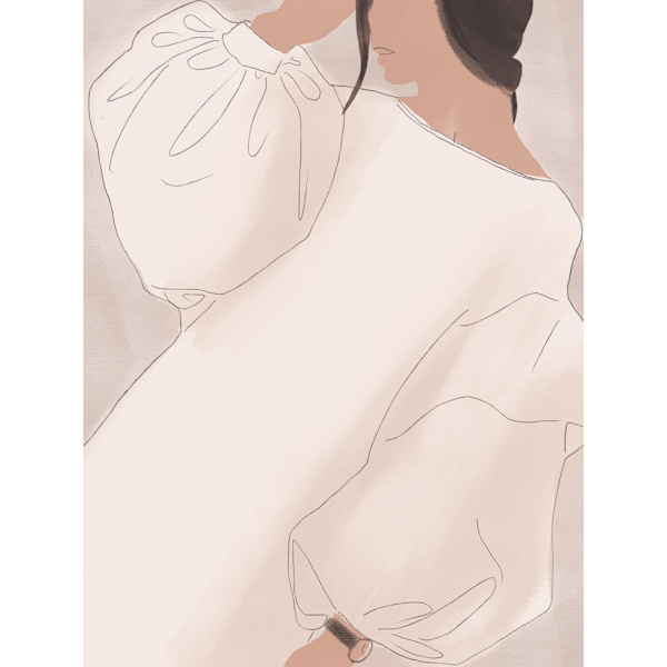 White Pajamas MultiColor 30x40 cm