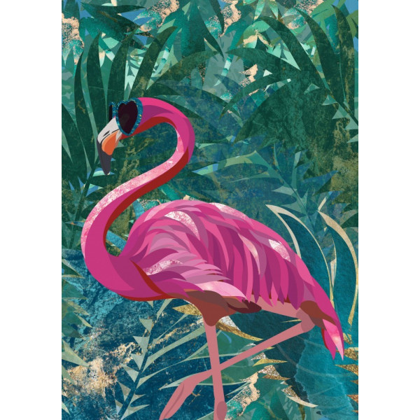 Flamingo i junglen MultiColor 70x100 cm