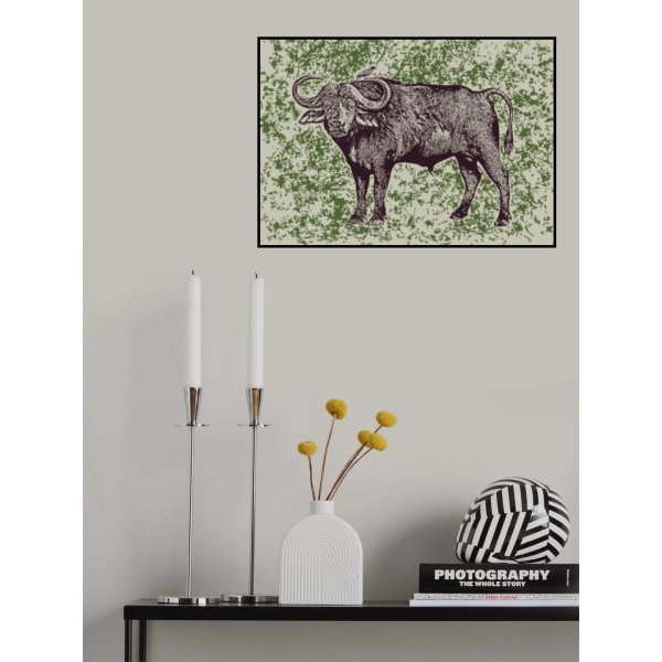 Cape Buffalo And Oxpecker MultiColor 30x40 cm