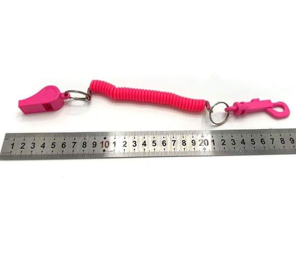 nøkkelring med lanyard fløyte rød