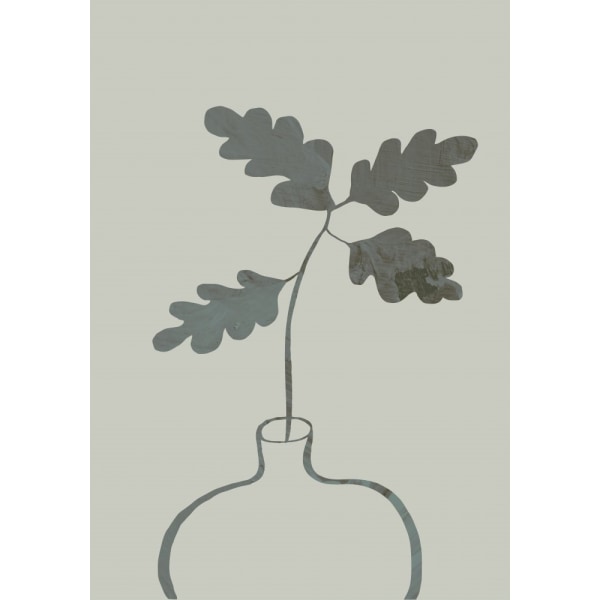 Grøn eg plante MultiColor 21x30 cm