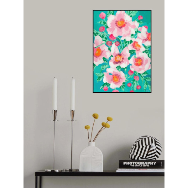 Anemoner med lyserøde frugter MultiColor 70x100 cm