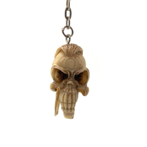 Skull keychain Mohican hairstyle