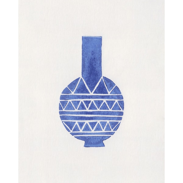 Linocut Vase 8 MultiColor 50x70 cm