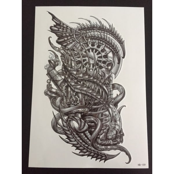 Tillfällig Tatuering 21 x 15cm - biomecanic