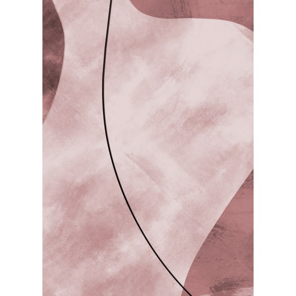 Abstrakte former Pink MultiColor 70x100 cm