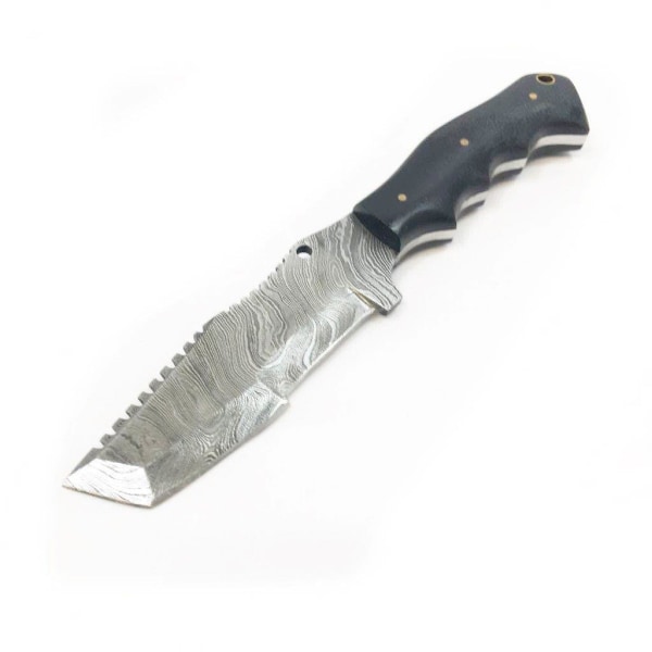 Handmade hunting knife Damascus Black