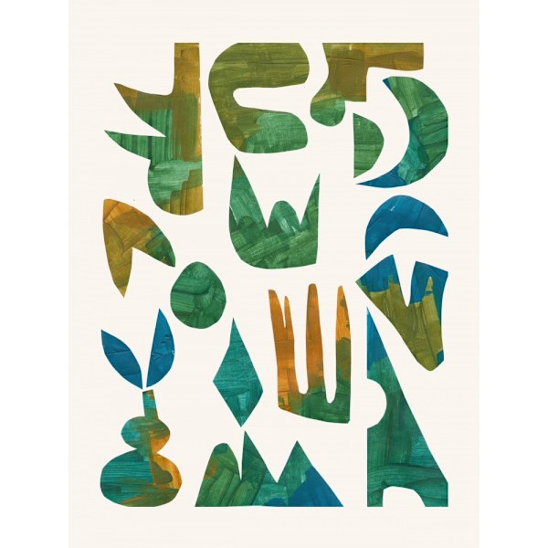 Earth In Pieces MultiColor 50x70 cm
