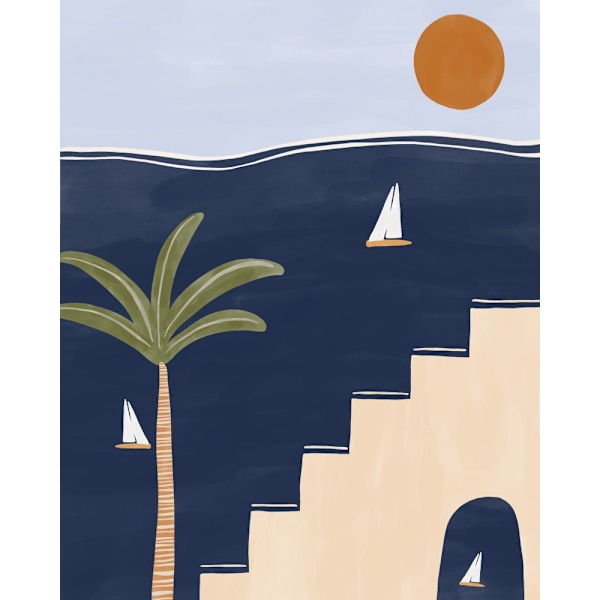 Sailboats MultiColor 21x30 cm