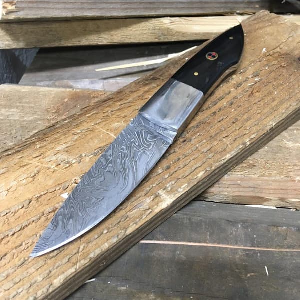 Handmade hunting knife Damascus Black