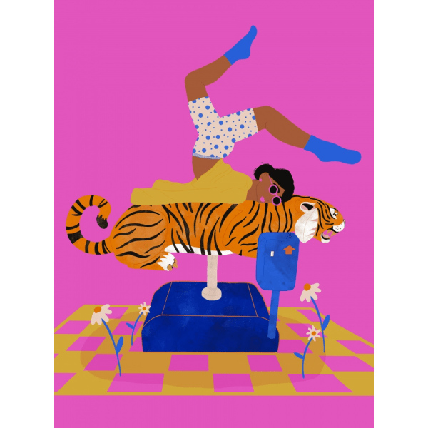 Put A Tiger In Your Heart MultiColor 70x100 cm