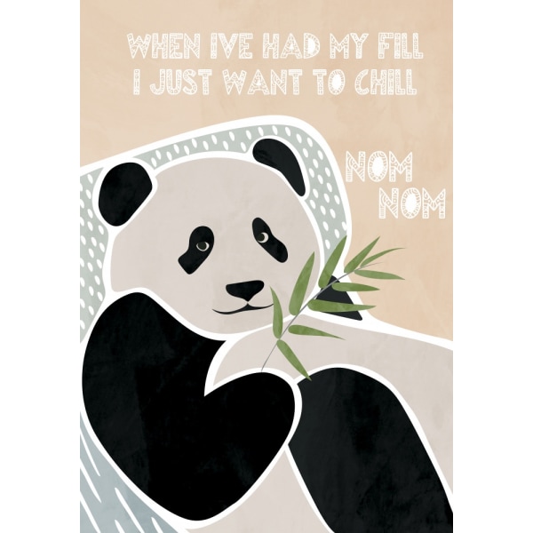Children's Panda Typography MultiColor 30x40 cm
