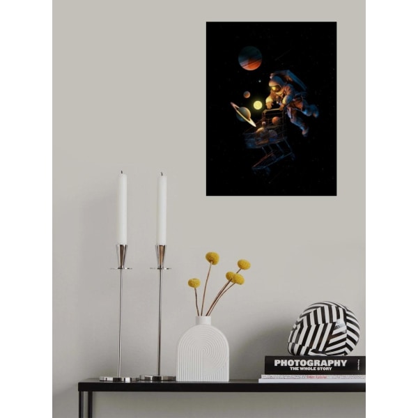 Space Cart Print MultiColor 50x70 cm