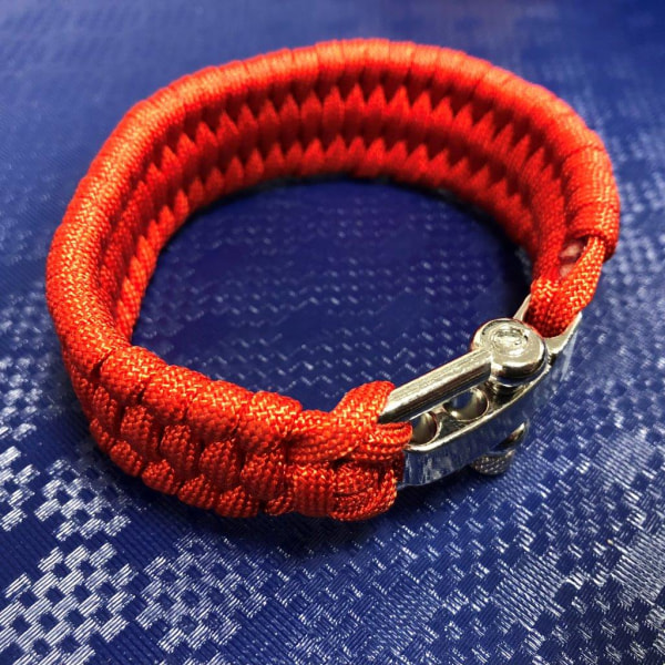 Armband av Paracord - röd Red röd