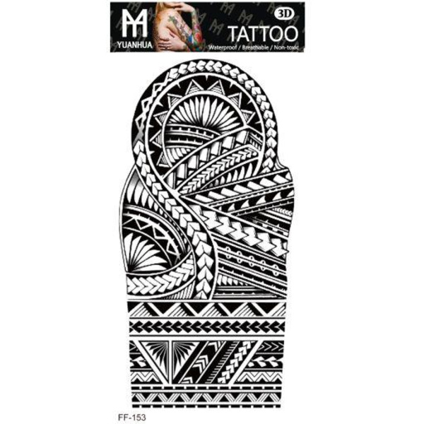 Tillfällig Tatuering 19 x 9cm - Udda mönster