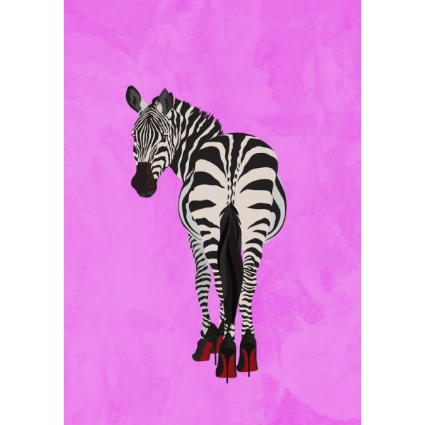 Zebra Shoes Pink MultiColor 30x40 cm