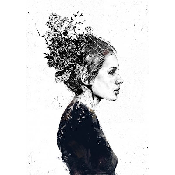 Blooming Girl MultiColor 70x100 cm