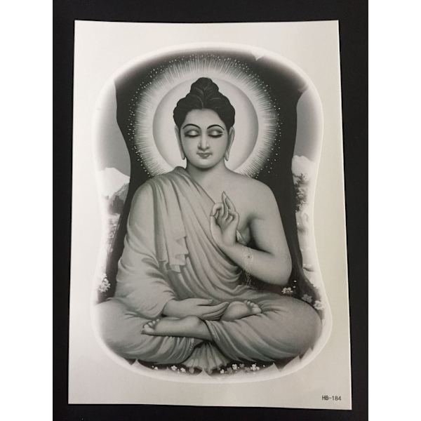 Tillfällig Tatuering 21 x 15cm - Buddistisk gud