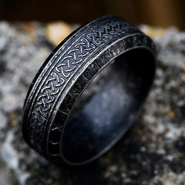 Ring - Nordic Mythology - Pattern - Stainless steel - High quality #11