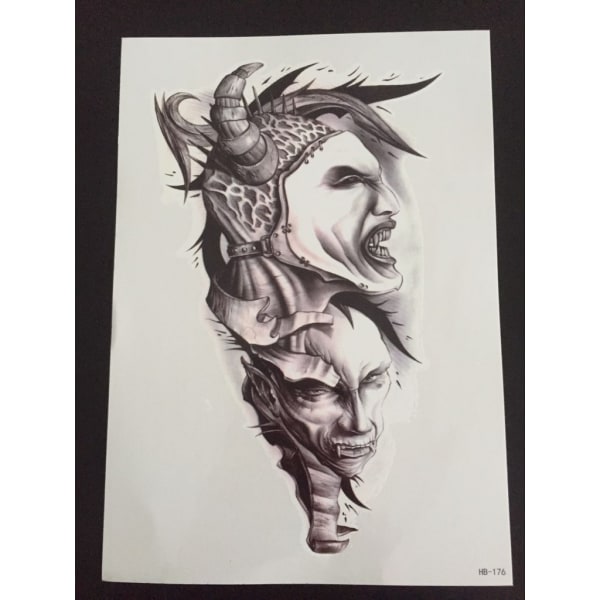 Tillfällig Tatuering 21 x 15cm - Demonic Vampire