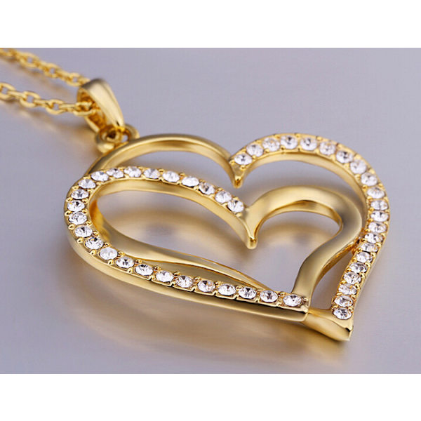 Vackert halsband - guld strass