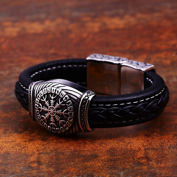 Bracelet - Norse mythology - Horror Helmet and Valknot 18cm