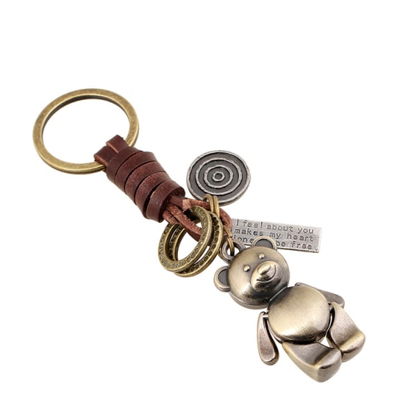 Vacker nyckelring i Steampunk-stil - teddybjörn