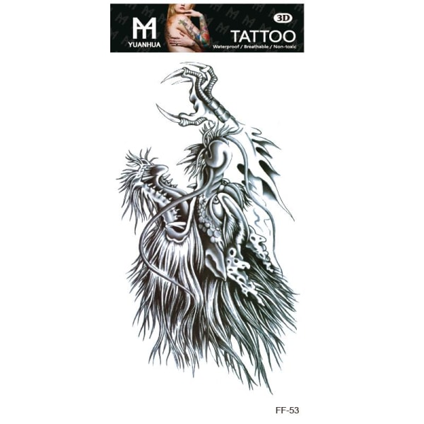 Väliaikainen tatuointi 19 x 9 cm - Dragon