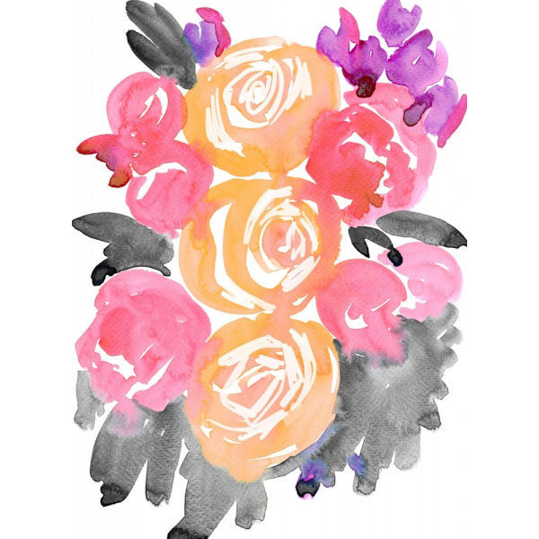 Olympe Florals I MultiColor 30x40 cm