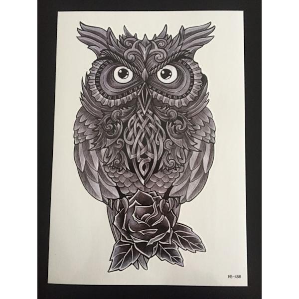 Tillfällig Tatuering 21 x 15cm - Celtic Owl