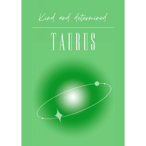 Taurus Stjernetegns Print Art MultiColor 30x40 cm