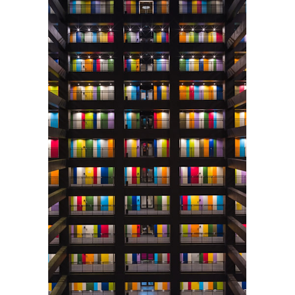 Colorful Building MultiColor 30x40 cm